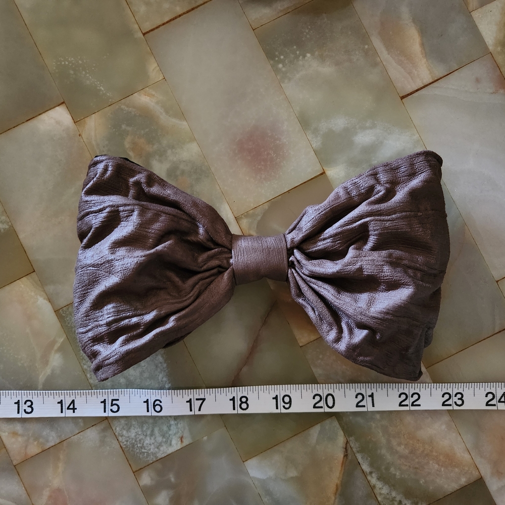 Jumbo Elegant Brown Bow Hair Clip